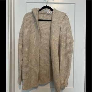 GAP wool blend hooded cardigan